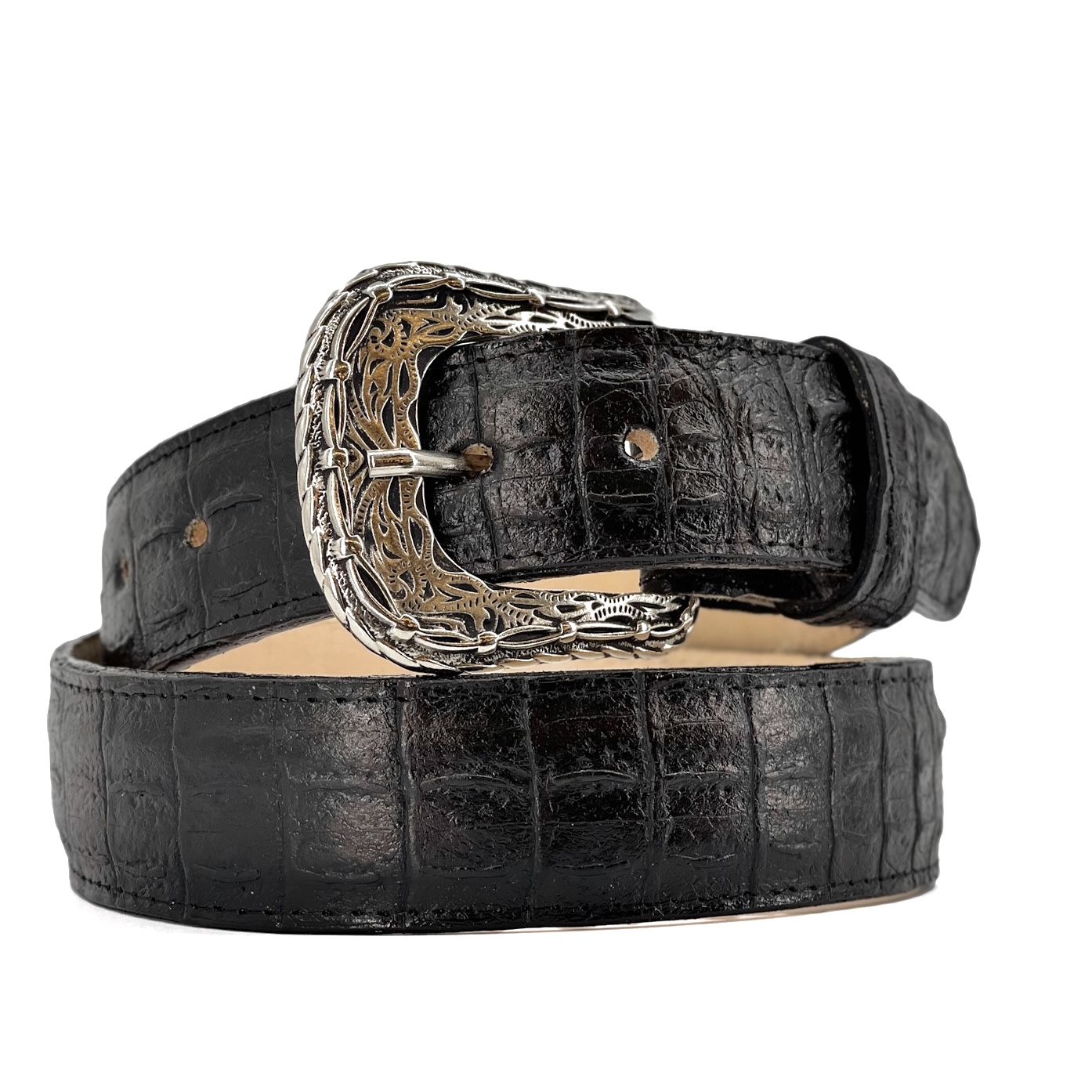 Black Caiman Neck Belt – Alfa Western Wear