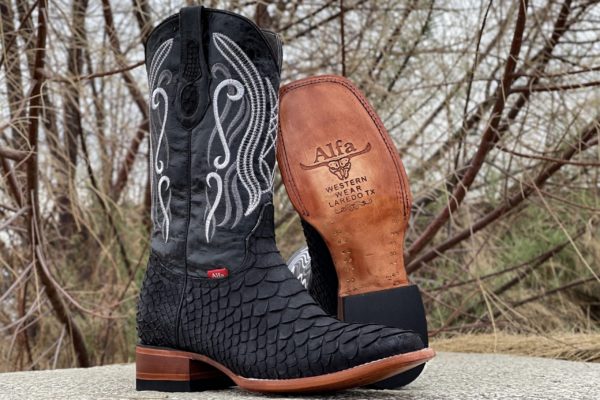 alfa western wear python boots