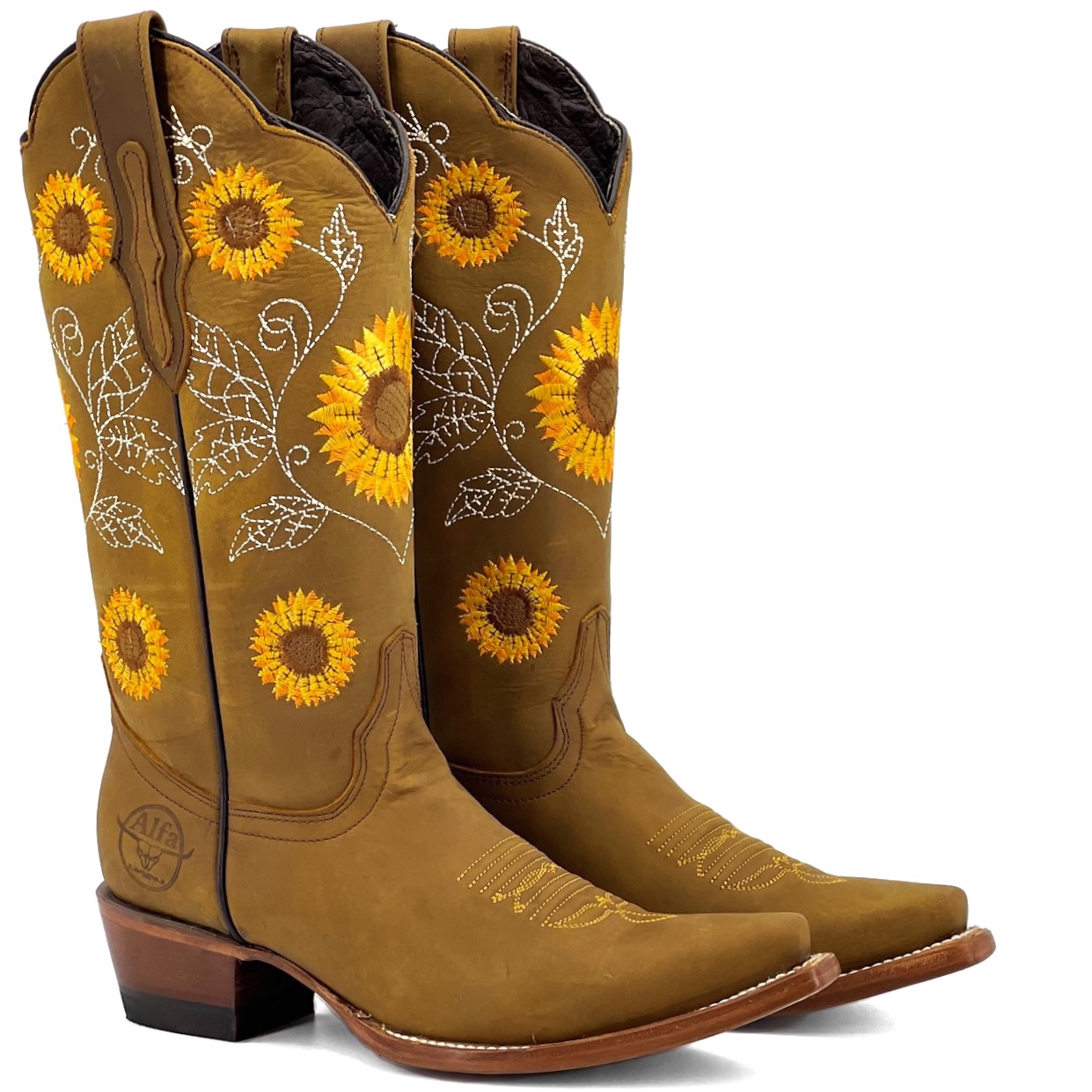 alfa western sunflower boots