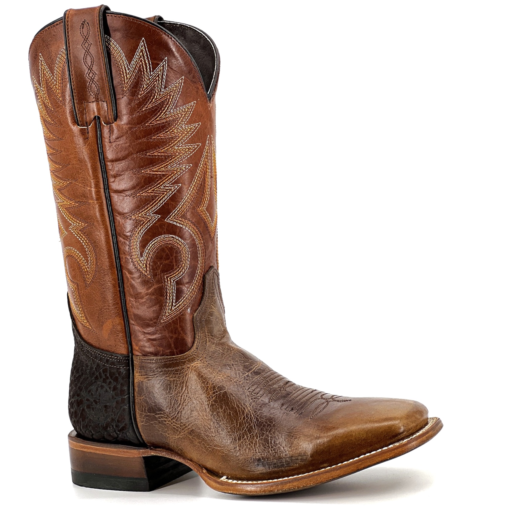 Men’s FD Handmade Alfa Brown Cowhide – Square Toe – Alfa Western Wear