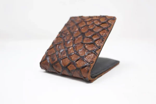 Genuine Brown Fish Wallet - Bifold (Made In USA)