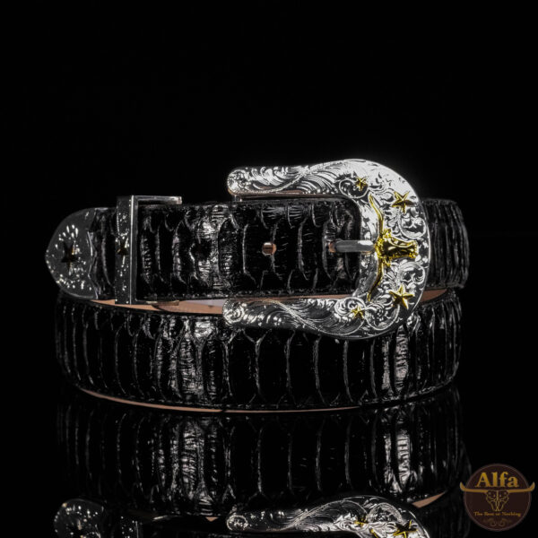 Black Python Belt – Alfa Western Wear
