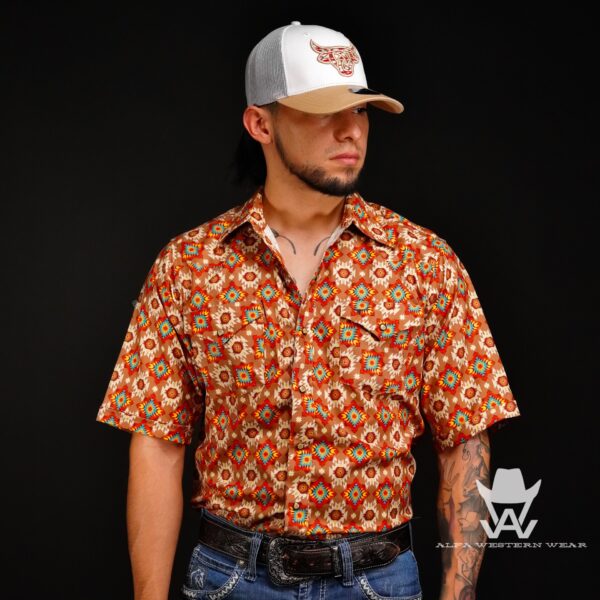 Western Button Up Short Sleeve Shirt