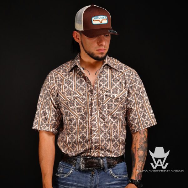 Western short sleeve hot sale button up