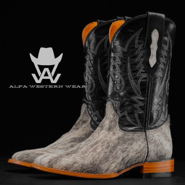 Men’s Handmade Hair On Hide – Square Toe – Alfa Western Wear