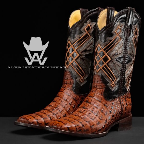 horned back alligator boots