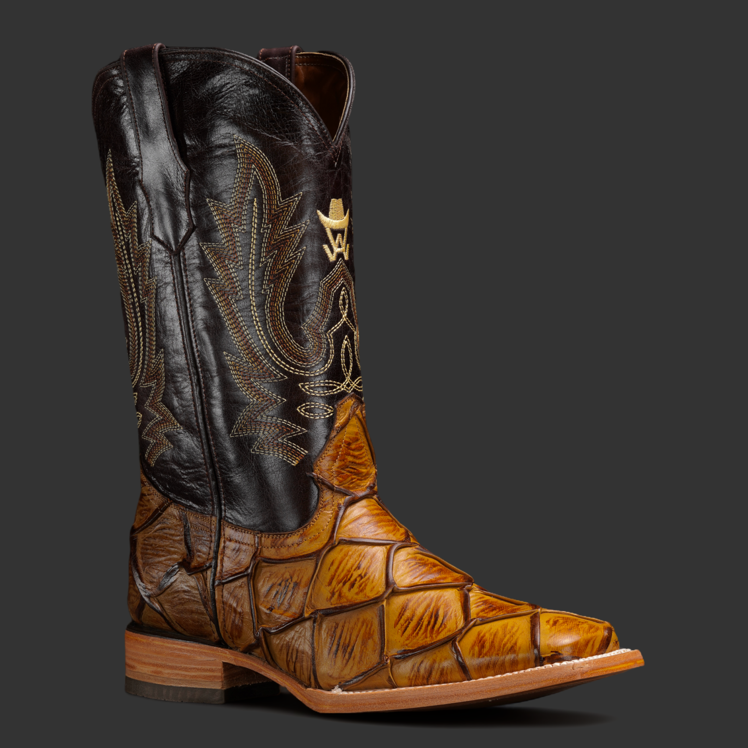 Honey Pirarucu – Square Toe – Alfa Western Wear