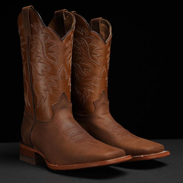 Brown Cowhide – Square Toe