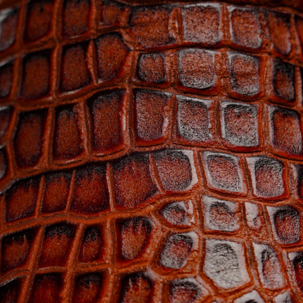 Cognac Alligator Belly - Square Toe