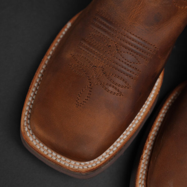 Brown Cowhide – Square Toe