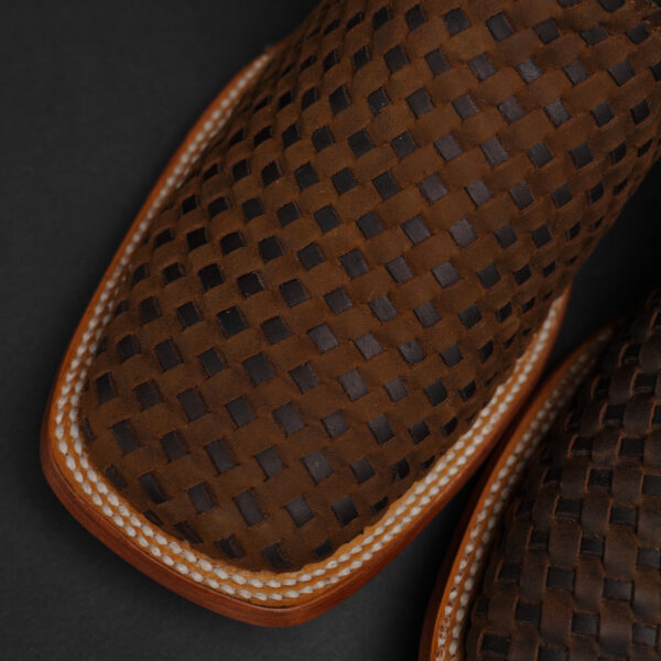 Brown/Chocolate Basketweave – Square Toe