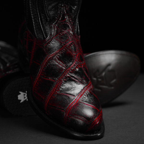 Black Cherry Alligator - Round Toe