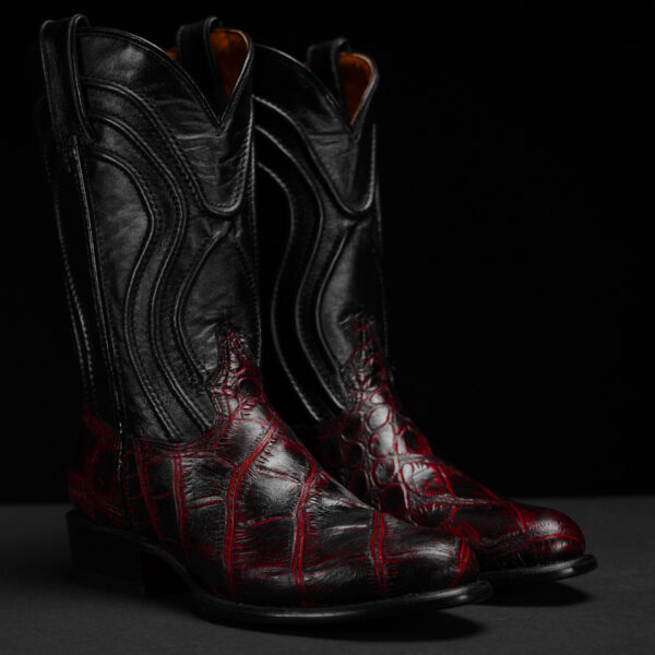 Black Cherry Alligator - Round Toe