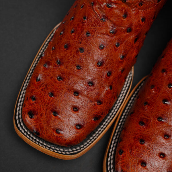 Cognac Ostrich – Square Toe