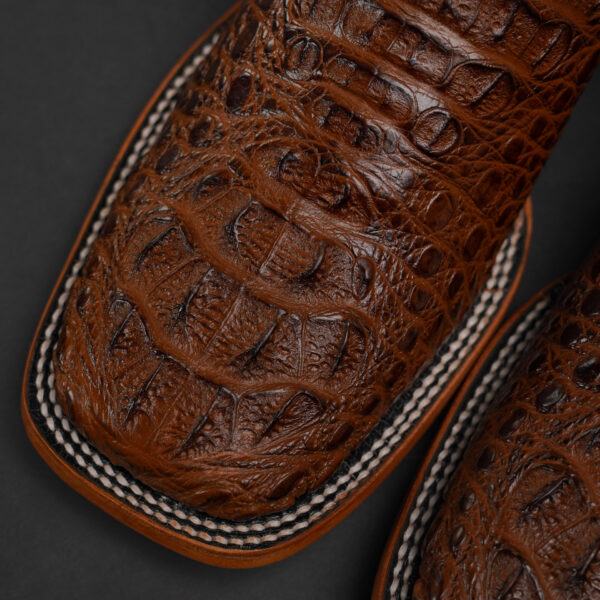 Brown Caiman Neck- Square Toe