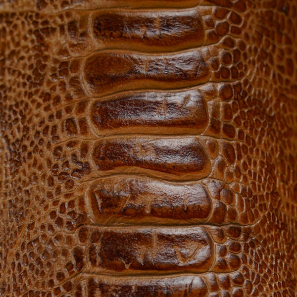 Honey Ostrich Leg – Square Toe