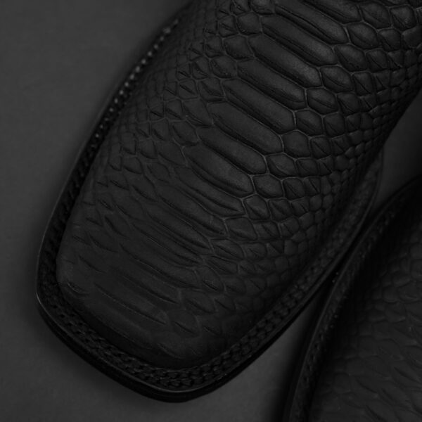 Matte Black Python – Square Toe