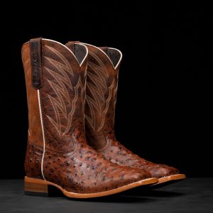 Cognac Ostrich – Heritage Square Toe