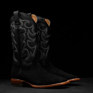 Black Roughout – Square Toe