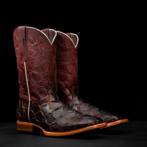 Cognac Fish Scale – Heritage Square Toe