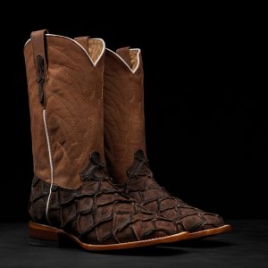 Matte Brown Pirarucu – Square Toe