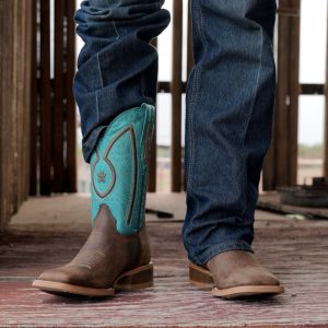 Natural Brown Cowhide – Arena Square Toe