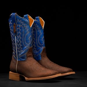 Matte Brown Python - Ranch Square Toe