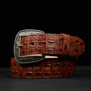 Cognac Caiman Belt