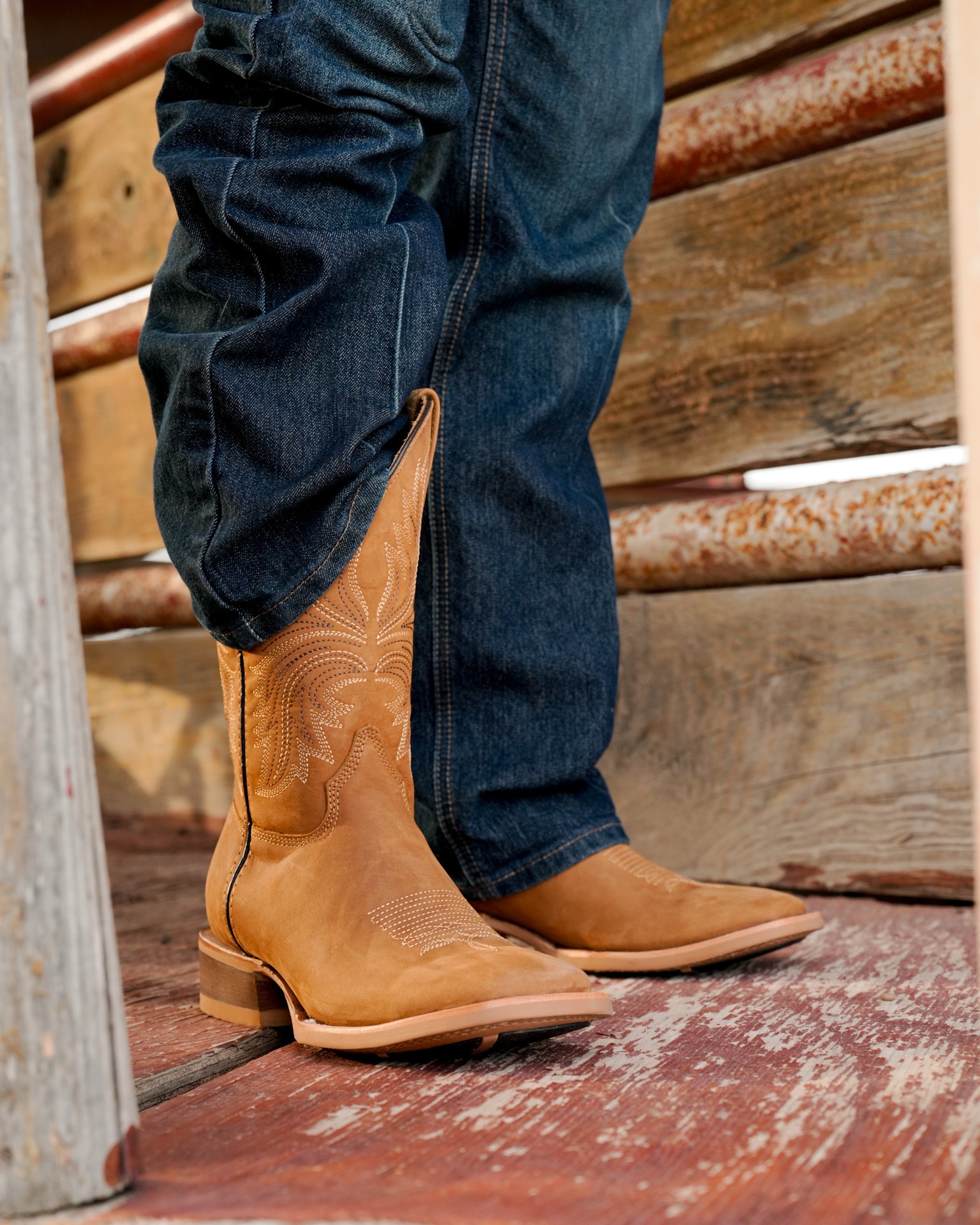 Natural Honey Cowhide – Arena Square Toe - Image 5