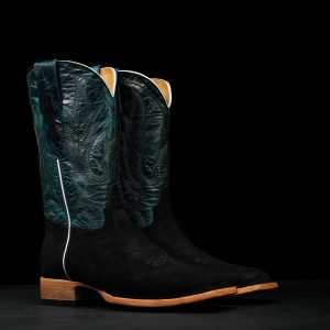 Black Roughout – Square Toe