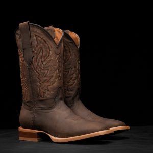 Natural Brown Cowhide – Square Toe