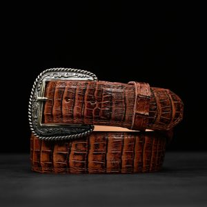Cognac Caiman Belt
