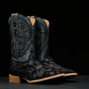 AUTHENTIC Matte Black Pirarucu – Arena Square Toe