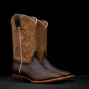 Brown Cowhide – Square Toe