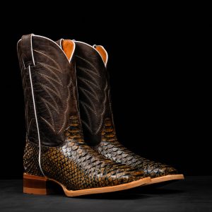 Tan Safari Python – Square Toe