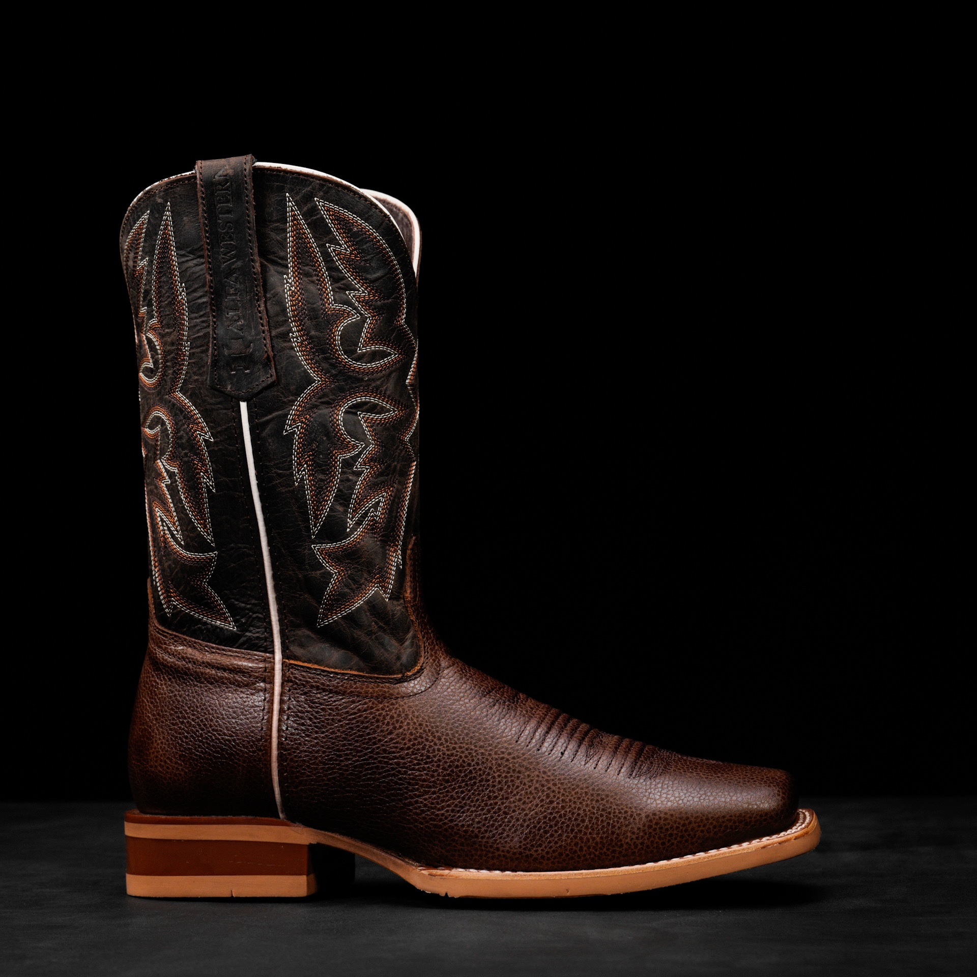 Brown Bullhide - Heritage Square Toe - Image 2