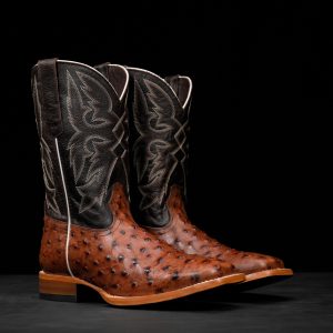 Cognac Ostrich – Heritage Square Toe
