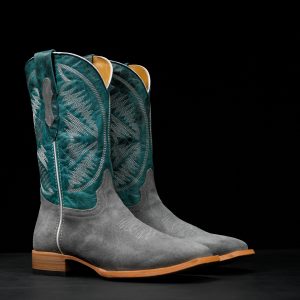 Gray Roughout – Square Toe