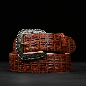Cognac Caiman Belt