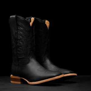 Black Cowhide – Arena Square Toe