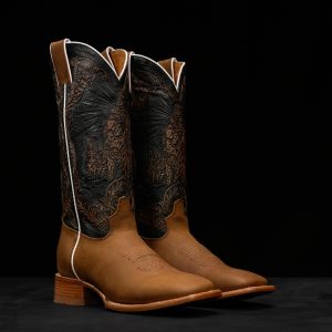 "JESUS IS COMING BACK" Honey Cowhide – Square Toe