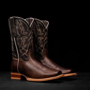 Brown Bullhide - Heritage Square Toe