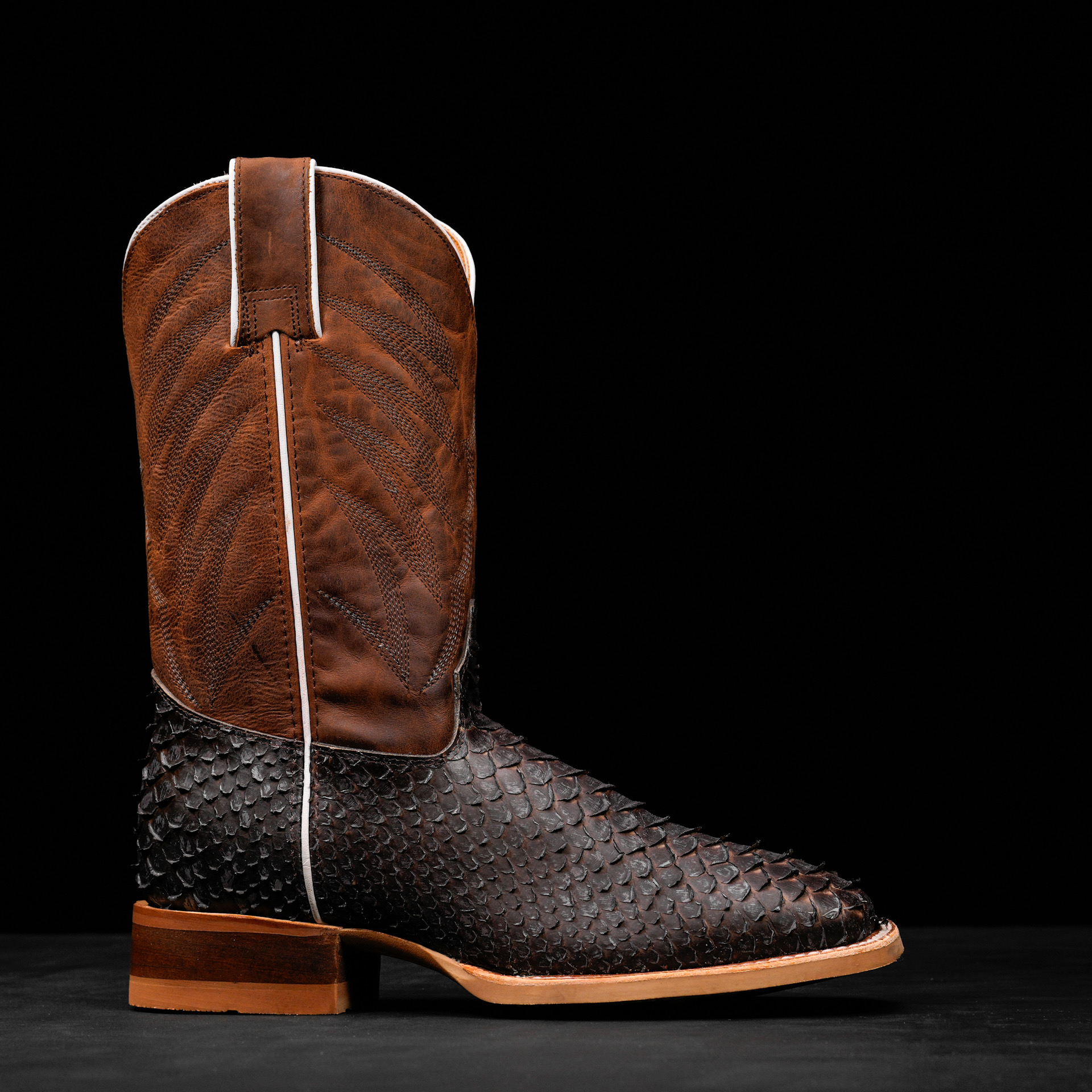 Matte Rustic Brown Python – Square Toe - Image 2
