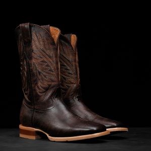 Brown Cowhide – Square Toe