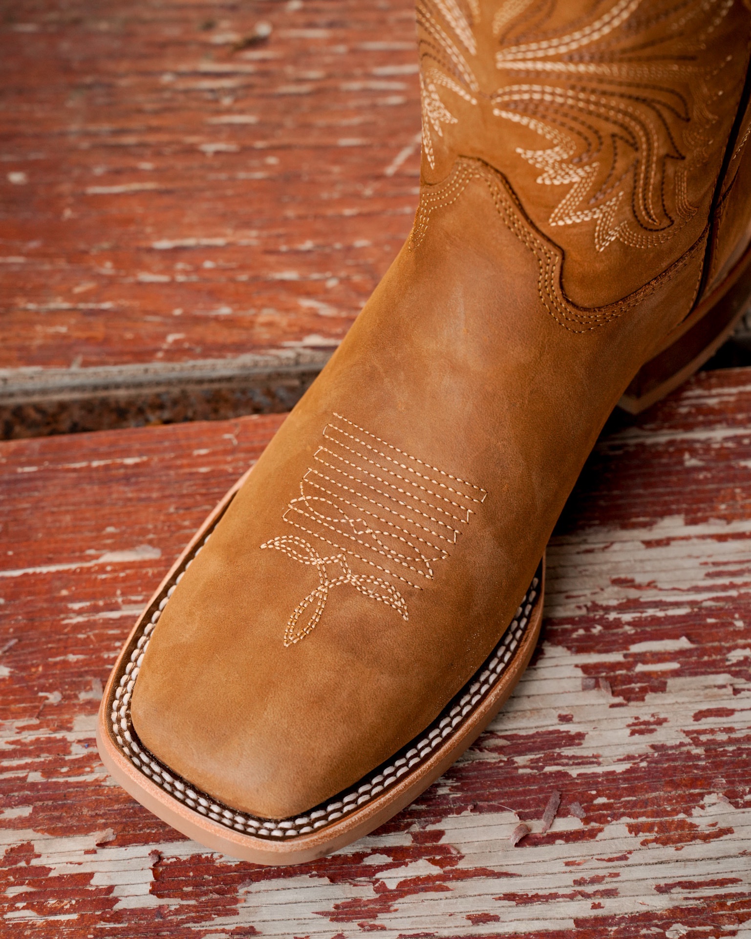 Natural Honey Cowhide – Arena Square Toe - Image 4