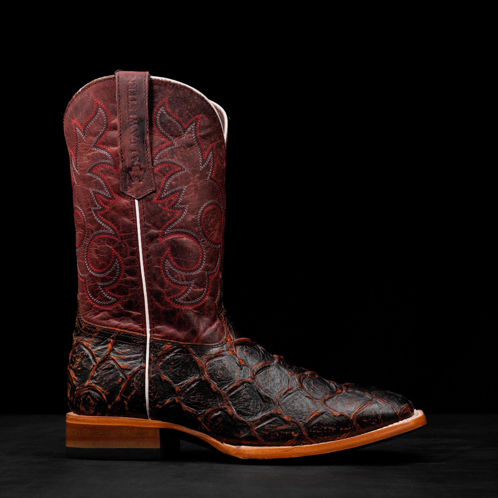 Cognac Fish Scale – Heritage Square Toe - Image 2