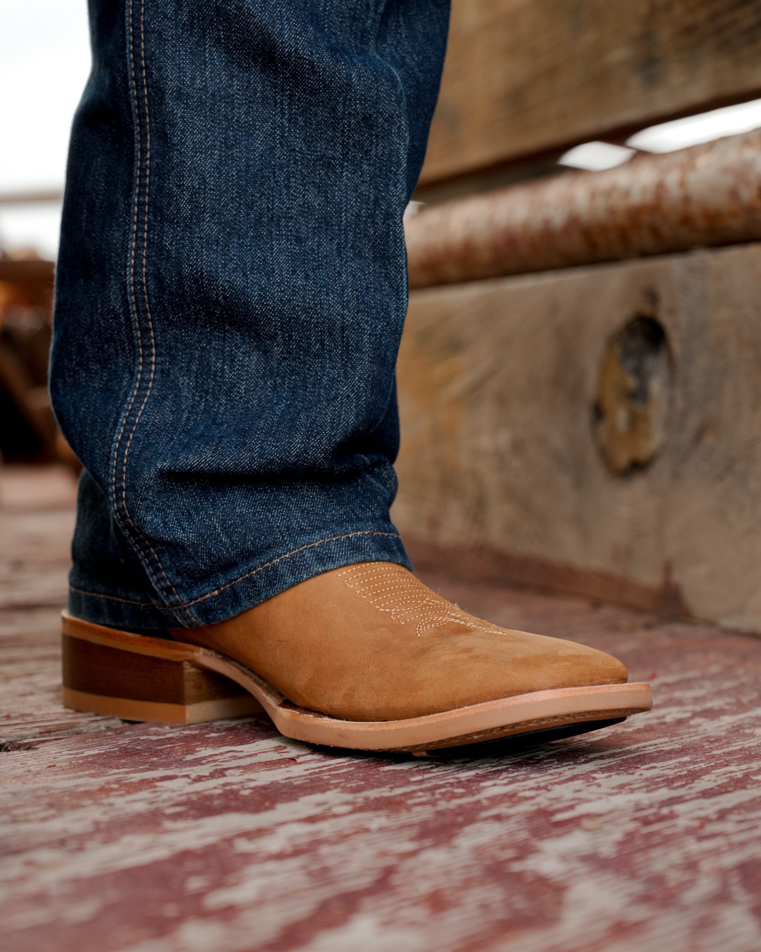 Natural Honey Cowhide – Arena Square Toe - Image 6