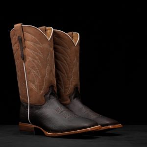 Chocolate Brown Bullhide - Square Toe