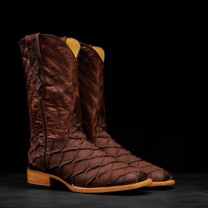Matte Brown Pirarucu – Square Toe