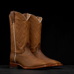 Natural Brown Cowhide – Square Toe